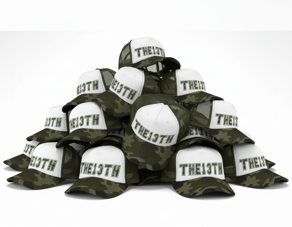 THE13TH Camouflage trucker hat