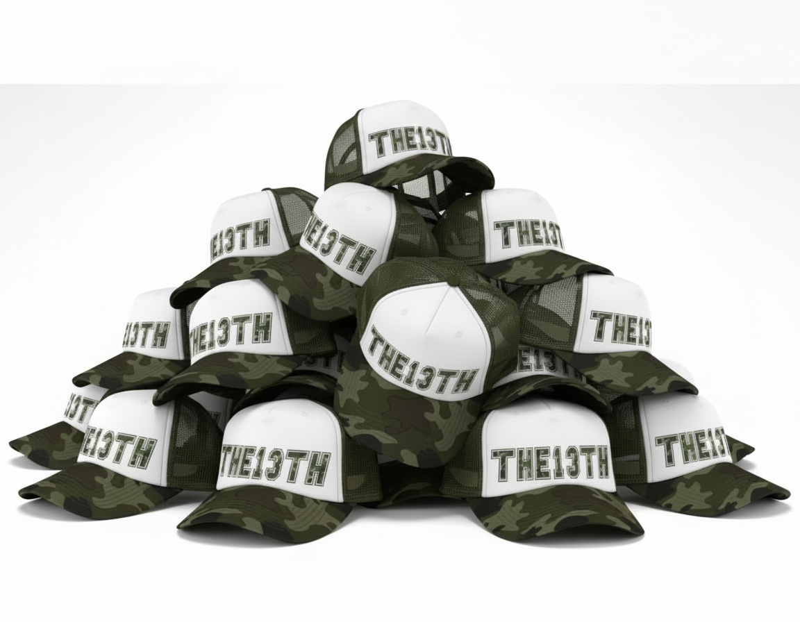 THE13TH Camouflage trucker hat